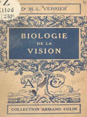 cover image of Biologie de la vision